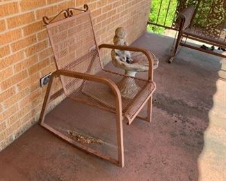 #8 brown metal chair $35.00