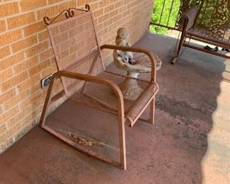 #8	brown metal chair	 $35.00 	