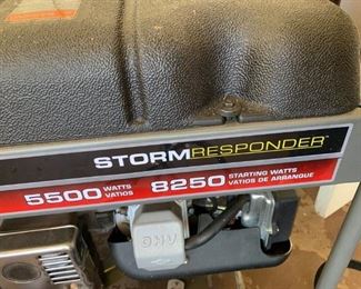 #11	Briggs & Stratton Storm Responder 5500 Watts Generator 	 $300.00 	