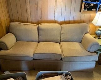 #17	Fine Upholstery Furniture Sofa Tan Color 86"	 $100.00 	