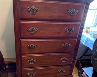 #45	5 drawer Chest of Drawers Carolina-Cabinet  34x17x50	 $125.00 	