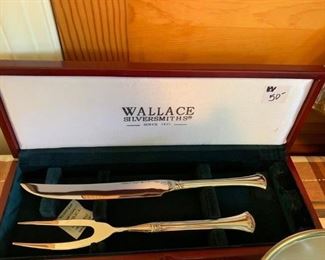 #47 Wallace Silversmiths Carving Set $50.00