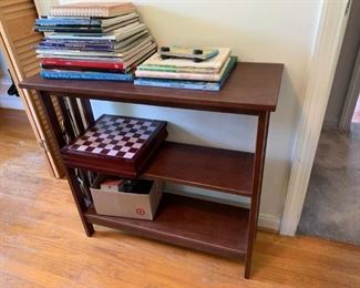 #50 2 shelf Wood Bookshelf 31x12x30 $75.00