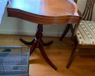 #53 Pedistal Square Top End Table 24x29 - as is finish $75.00