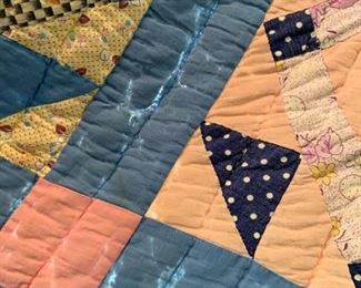 #60	Queen Size Scrappy Square in a Square Quilt	 $50.00 	