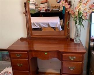 #64 Vanity w/7 drawers & Mirror 46x18x30 Mirror 44x35 $175.00