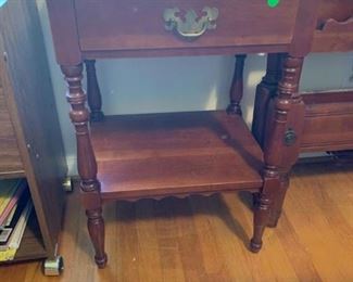 #66	Bedside Table w/one drawer  w/back scalloped edge   19x15x28	 $65.00 	