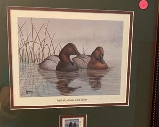 #71	John Warr - 1988-89 - Alabama Duck Stamp Print   372/1200	 $75.00 	