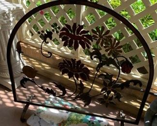 #81 Hand-Painted Fireplace Screen $40.00