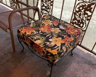 #82 Iron Base Square Stool w/cushion 2x2 $40.00