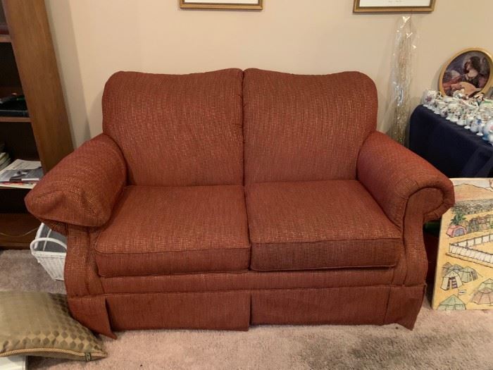 #1	sofa	Lazyboy Rust loveseat 65 long 	 $120.00 
