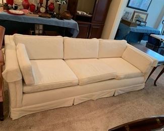 #12 white loose back cushion sofa 86 long $126.00
