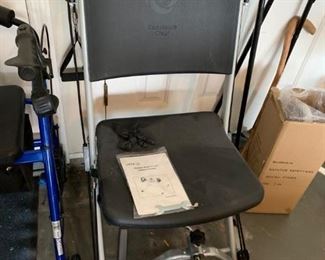 #48	resistance chair with exercise equipment 	 $30.00 
