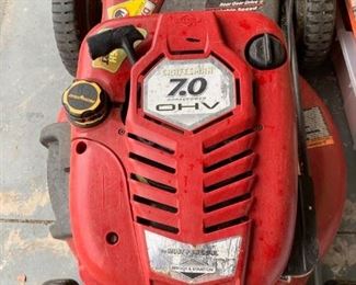 #53	craftsman 21 inch push mower 7 horse power 	 $75.00 
