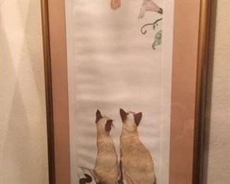 Two cats engraving by Volpe$95