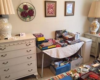 Lamps, glass art, games & stationary