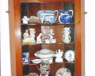 19th century english corner cabinet