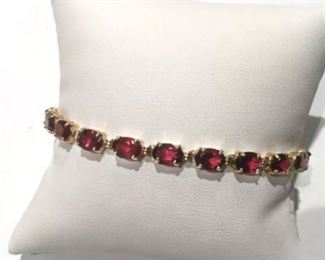 Lot 003 
Ruby 14K Tennis Bracelet