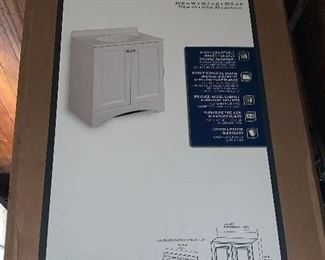 Brand New 30" Glacier Bay vanity combo - Base and Cultured Marble top