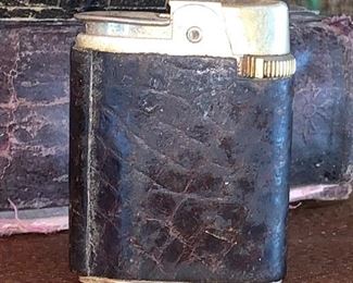 Vintage lighter with leather wrap