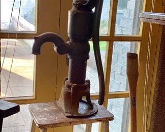 Vintage cast-iron water pump