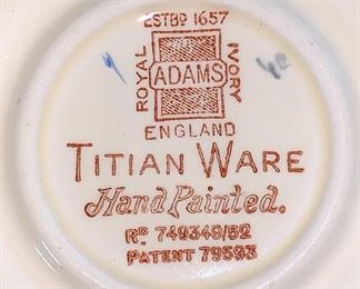 Royal Adams Ivory Titian ware hand-painted plates
