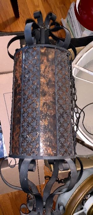Vintage Wrought iron hanging lamp
