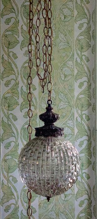 1 of 2 matching vintage hanging lights