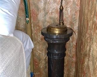 Lamp and pedestal