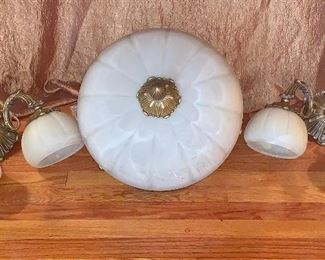 3pc light set - ceiling light w/2 matching wall sconces