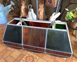 Stain glass light fixture