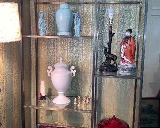 Wow! Glass and Brass adjustable shelf Display cabinet