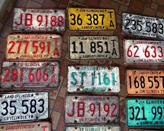 Vintage License plates 1972 - 1984