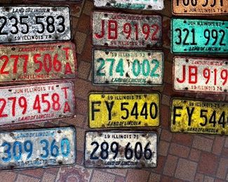 Vintage License plates 1972 - 1984