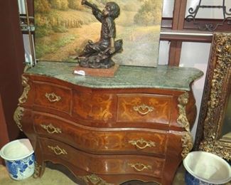 LOUIS X14 COMMODE CHEST  & BRONZE BOY