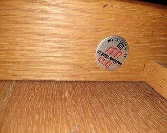 Office Room Right: Beautiful Indiana Desk Company Vintage Desk. All wood--well made.