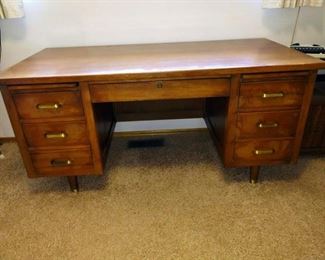 Office Room Right: Beautiful Indiana Desk Company Vintage Desk. All wood--well made.