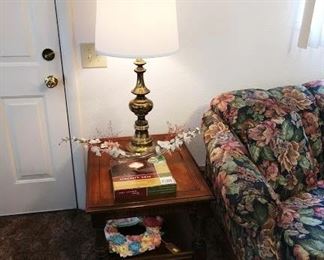 Family Room Left: Lamp, Side Table