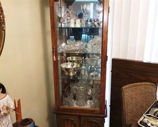 Dining Room: Lighted China Display, Glassware, etc.