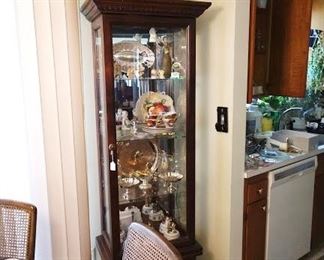 Dining Room: Lighted China Display, Glassware, etc.