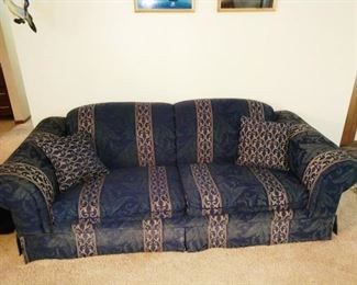 Living Room: Blue Couch,
