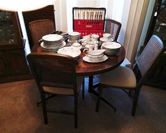 Dining Room: Table w/Extra leaf and 4 Chairs