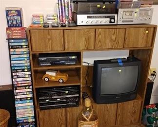 Family Room Left: VHS Tapes, Tape Holder