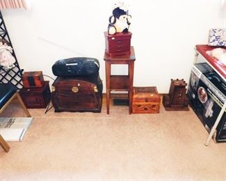 1st Bedroom Right: Wood Boxes, Card Table