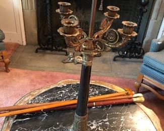 table is not for sale but the lamp and canes are