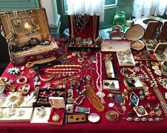 Wow, so much vintage costume and some sterling jewelry!