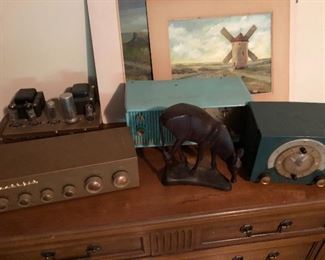 attic old vintage radios and heath kit