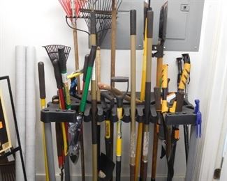 Rack of Yard Tools