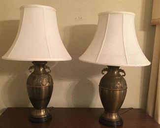 Nice Pair of Brass Lamps