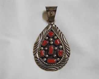 Sterling Coral Pendant